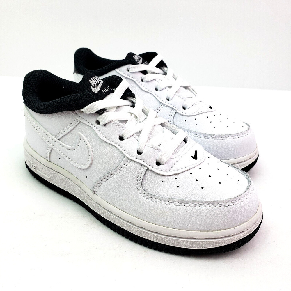 Nike Air Force 1 AF1 ESS Toddler Boys Size 8c White Black Low Sneaker Shoes
